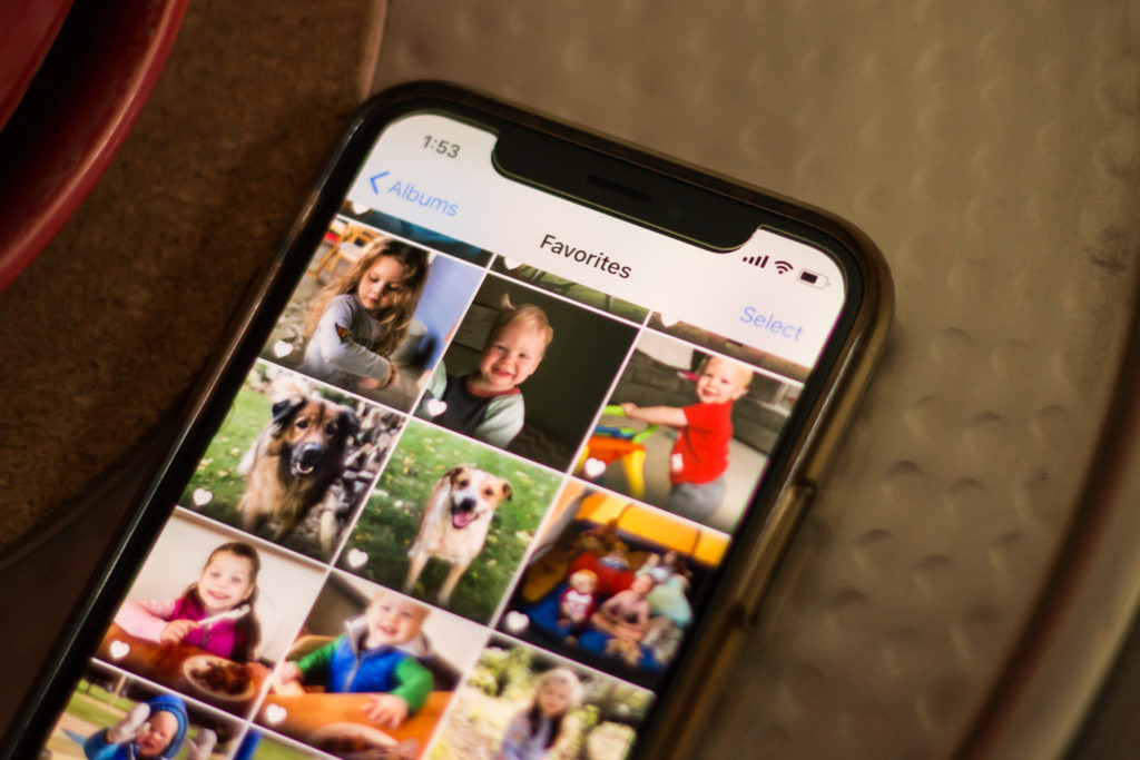 Use the heart feature to organize the favorite photos in your camera roll