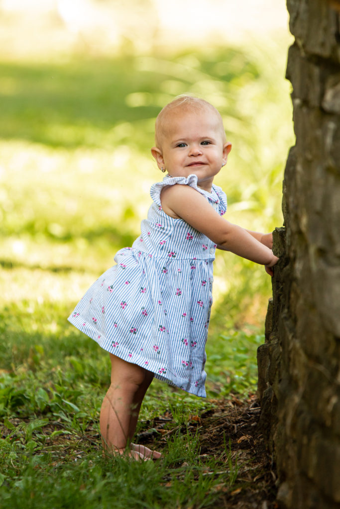 one year old outdoor portrait